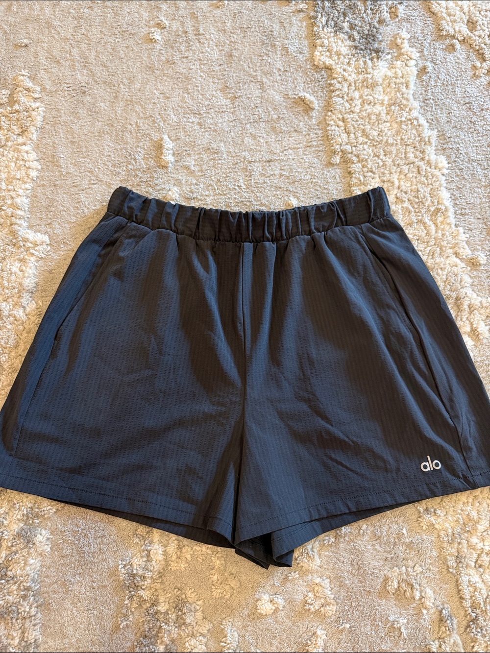 ALO Black Women's Athletic Shorts with Elastic Waist
